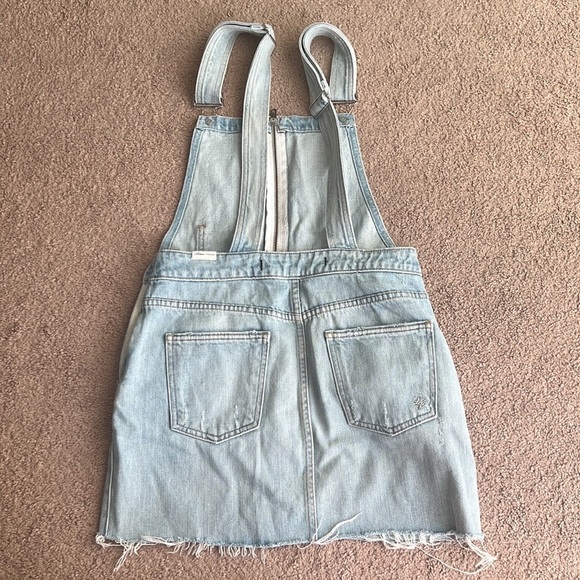 Lovers + Friends Jackson Denim Overall Dress in Edgewater Light Wash - Picture 5 of 12